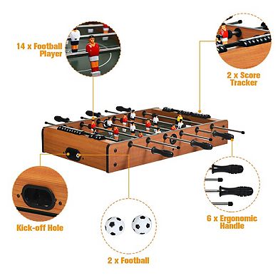 4-in-1 Combo Game Table with Foosball, Billiards, and Hockey