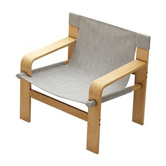 Detachable and Washable Oak Accent Chair for Living Room, Bedroom, Balcony