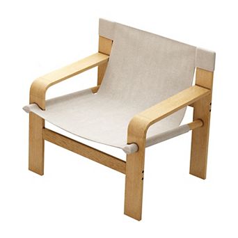 Detachable and Washable Oak Accent Chair for Living Room, Bedroom, Balcony