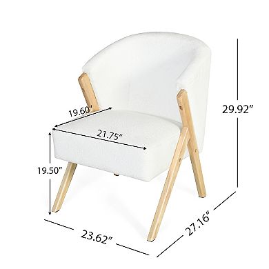 Accent Chair Lounge Chair with Upholstery and Solid Wood Frame for Living Room, Bedroom, Office