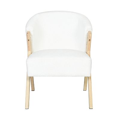 Accent Chair Lounge Chair with Upholstery and Solid Wood Frame for Living Room, Bedroom, Office