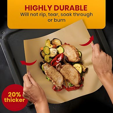 Precut Unbleached Parchment Sheets, 120-Pack Non-Stick 12x16 Baking Liners