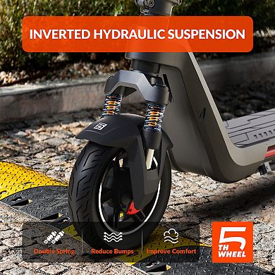 5TH WHEEL G11PRO Electric Scooter - 1200W Peak, 330 lbs Capacity, Hydraulic Suspension, 11" Tires