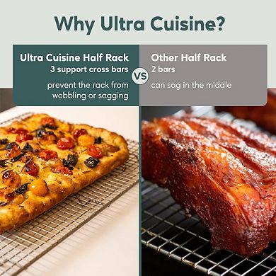 Stainless steel cooling racks with tight-wire design