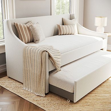 Martha Stewart Daybed with Rear Siderail and Pull-Out Trundle