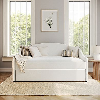 Martha Stewart Daybed with Rear Siderail and Pull-Out Trundle