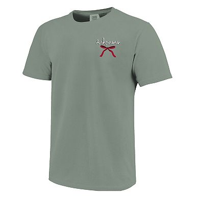 Women's Light Green Arkansas Razorbacks Christmas Tree Comfort Colors T-Shirt