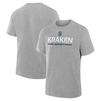 Men's Fanatics Gray Seattle Kraken Authentic Pro Primary T-Shirt