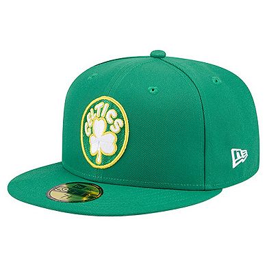 Men's New Era Kelly Green Boston Celtics Core Logo 59FIFTY Fitted Hat