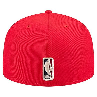 Men's New Era Red Atlanta Hawks Core Logo 59FIFTY Fitted Hat