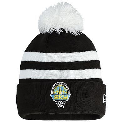 Unisex New Era Black Chicago Sky Core Cuffed Knit Hat with Pom