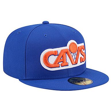 Men's New Era Blue Cleveland Cavaliers Core Logo 59FIFTY Fitted Hat