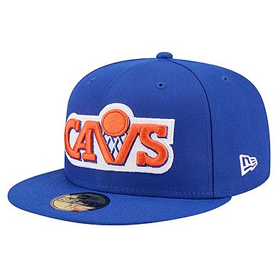 Men's New Era Blue Cleveland Cavaliers Core Logo 59FIFTY Fitted Hat