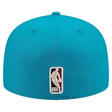 Men's New Era Teal Detroit Pistons Core Logo 59FIFTY Fitted Hat