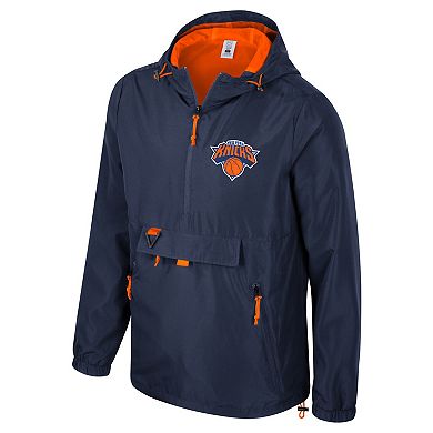 Unisex Stadium Essentials Blue New York Knicks Compete Quarter-Zip Hoodie Jacket