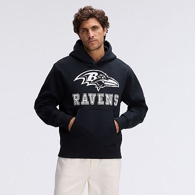 Fanatics Black Baltimore Ravens IconicFleece Flocked Hoodie