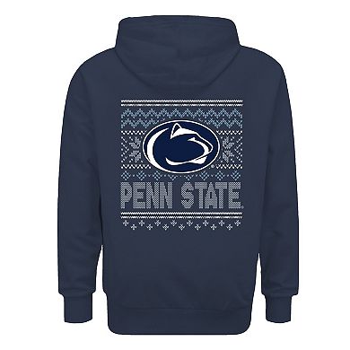 Youth Navy Penn State Nittany Lions Classic Holiday Sweater Hoodie
