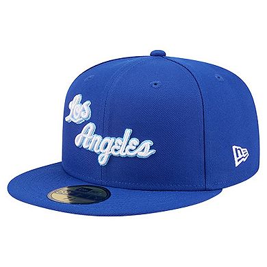 Men's New Era Royal Los Angeles Lakers Core Logo 59FIFTY Fitted Hat