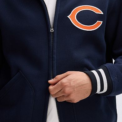 Fanatics Navy Chicago Bears IconicFleece Full-Zip Jacket