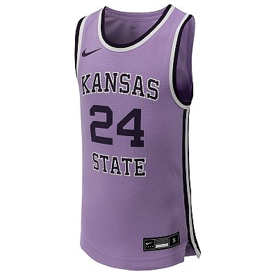 Youth Nike #24 Lavender Kansas State Wildcats Replica Basketball Jersey