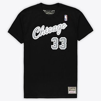Unisex Mitchell & Ness Scottie Pippen Black Chicago Bulls Hardwood Classics Reload 3.0 T-Shirt