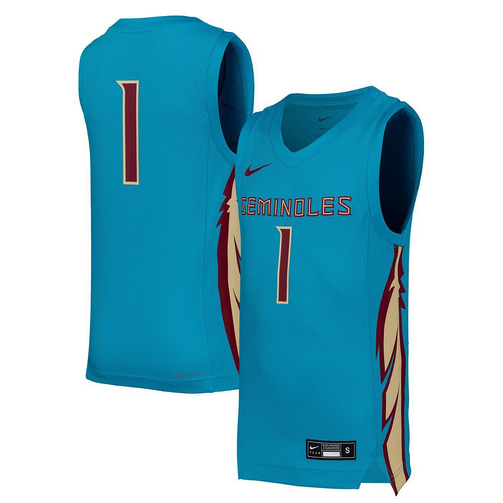 Youth Nike #1 Turquoise Florida State Seminoles Replica Basketball Jersey