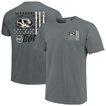 Men's Gray Missouri Tigers Comfort Colors OHT Camo Overlay T-Shirt