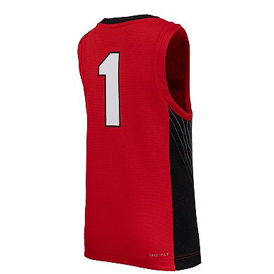 Youth Nike #1 Red Georgia Bulldogs Replica Basketball Jersey