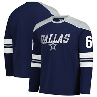 Men's G-III Sports by Carl Banks Navy Dallas Cowboys Adaptive Lord Stanley Crewneck Sweatshirt