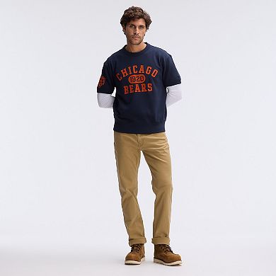 Fanatics Navy Chicago Bears IconicFleece Short Sleeve Sweatshirt