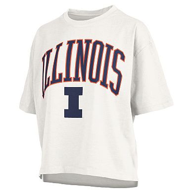 Women's Pressbox White Illinois Fighting Illini Nelson T-Shirt