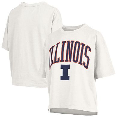 Women's Pressbox White Illinois Fighting Illini Nelson T-Shirt