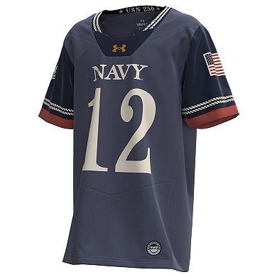 Youth Under Armour Navy Navy Midshipmen 250th Anniversary Uniform Sideline Collection Replica Jersey