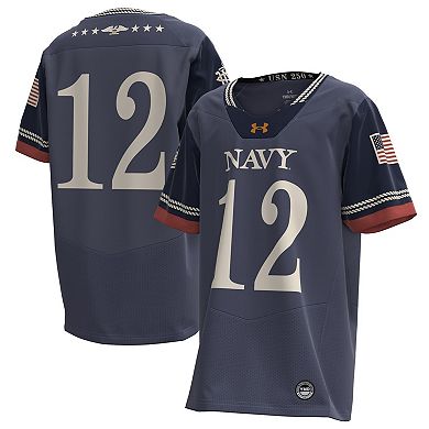 Youth Under Armour Navy Navy Midshipmen 250th Anniversary Uniform Sideline Collection Replica Jersey