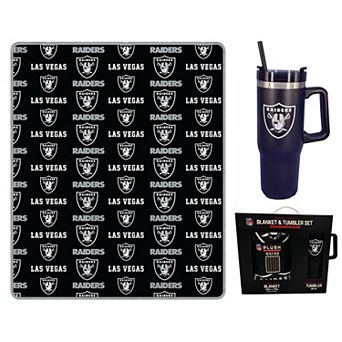 Pegasus Las Vegas Raiders 60" x 70" Logo Blanket and 30oz Stainless Steel Tumbler Combo