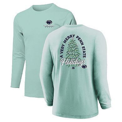 Youth Light Green Penn State Nittany Lions Merry Christmas Tree Long Sleeve T-Shirt