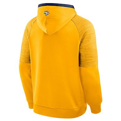 Men's Fanatics Gold Nashville Predators Goaltender Defender Pullover Hoodie