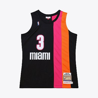 Men's Mitchell & Ness Dwyane Wade Black Miami Heat 2005-06 Hardwood Classics Authentic Jersey