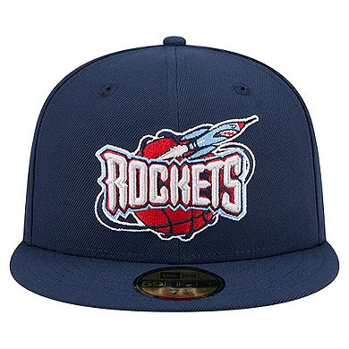 Men's New Era Navy Houston Rockets Core Logo 59FIFTY Fitted Hat