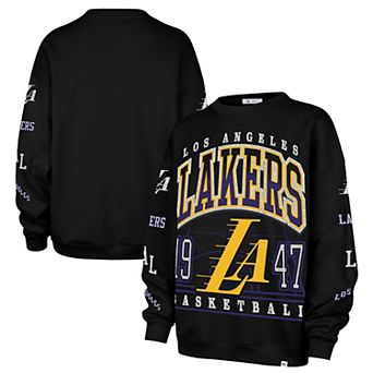 Women's '47 Black Los Angeles Lakers 2025/26 City Edition Go Big Oversized Sweatshirt
