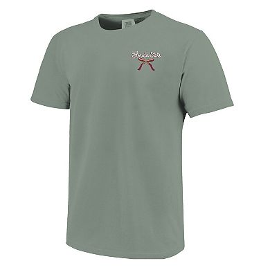 Women's Light Green Florida State Seminoles Christmas Tree Comfort Colors T-Shirt