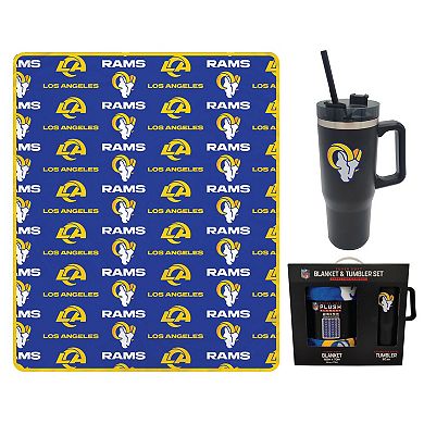 Pegasus Los Angeles Rams 60" x 70" Logo Blanket and 30oz Stainless Steel Tumbler Combo