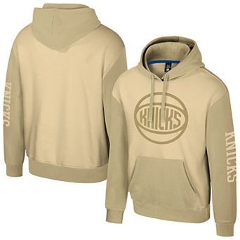 Unisex Stadium Essentials Cream New York Knicks Rafters Burst Hoodie