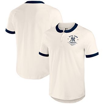 Men's Darius Rucker Collection by Fanatics Cream New York Yankees Henley Raglan T-Shirt