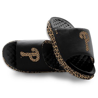 Women's ISlide Black Philadelphia Phillies Cheetah Dip Motive Slide Sandals