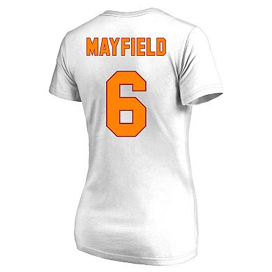 Women's Fanatics Baker Mayfield White Tampa Bay Buccaneers Plus Size Name & Number Scoop Neck T-Shirt