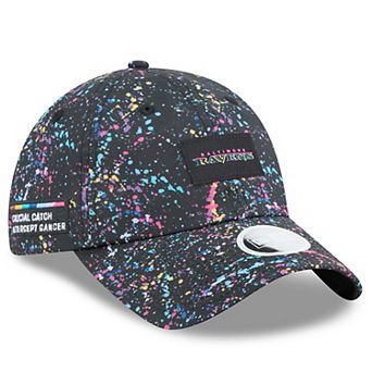 Women's New Era Black Baltimore Ravens 2025 NFL Crucial Catch Pony Tail Adjustable Hat