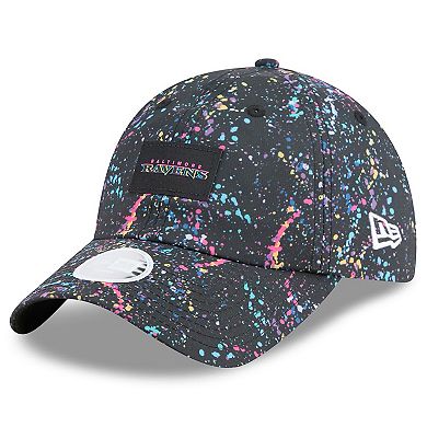 Women's New Era Black Baltimore Ravens 2025 NFL Crucial Catch Pony Tail Adjustable Hat