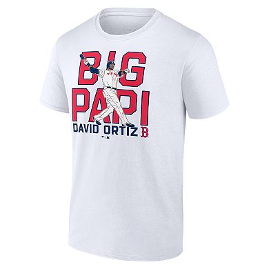 Men's Fanatics David Ortiz White Boston Red Sox Cooperstown Collection Player T-Shirt