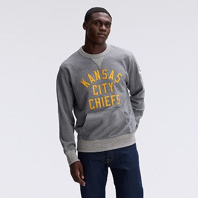 Fanatics Athletic Heather Gray Kansas City Chiefs IconicFleece Pocket Sweatshirt